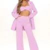 Fashion Nova Lilliane 3 Piece Blazer Set - Lilac Office Babe