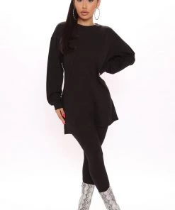 Fashion Nova Paparazzi Legging Set - Black