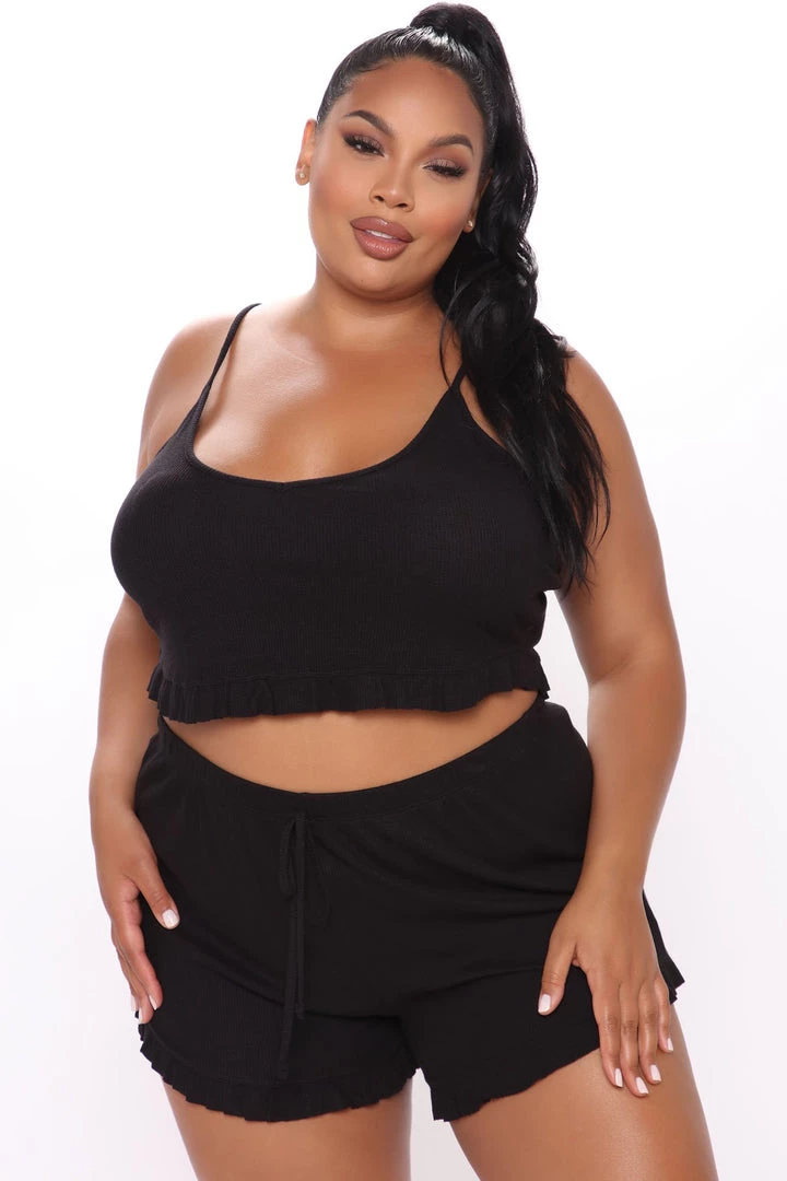 Fashion Nova Sleepwear & Robes Staying The Night PJ Set - Black 4 Fashion Nova Sleepwear & Robes Staying The Night PJ Set - Black