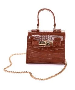 Fashion Nova Teddies & Babydolls Dying To Have Mini Bag - Cognac