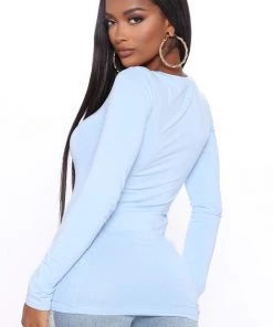 Fashion Nova Teddies & Babydolls Julia Long Sleeve Top - Light Blue 8 Fashion Nova Teddies & Babydolls Julia Long Sleeve Top - Light Blue
