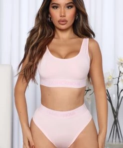 Fashion Nova Lingerie Sets FN Mood Tank And Panty Set - Blush