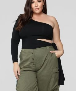 Fashion Nova Heart Holder One Shoulder Top - Black 14 Fashion Nova Heart Holder One Shoulder Top - Black