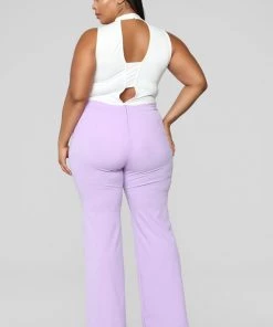 Fashion Nova Teddies & Babydolls Victoria High Waisted Dress Pants - Lavender