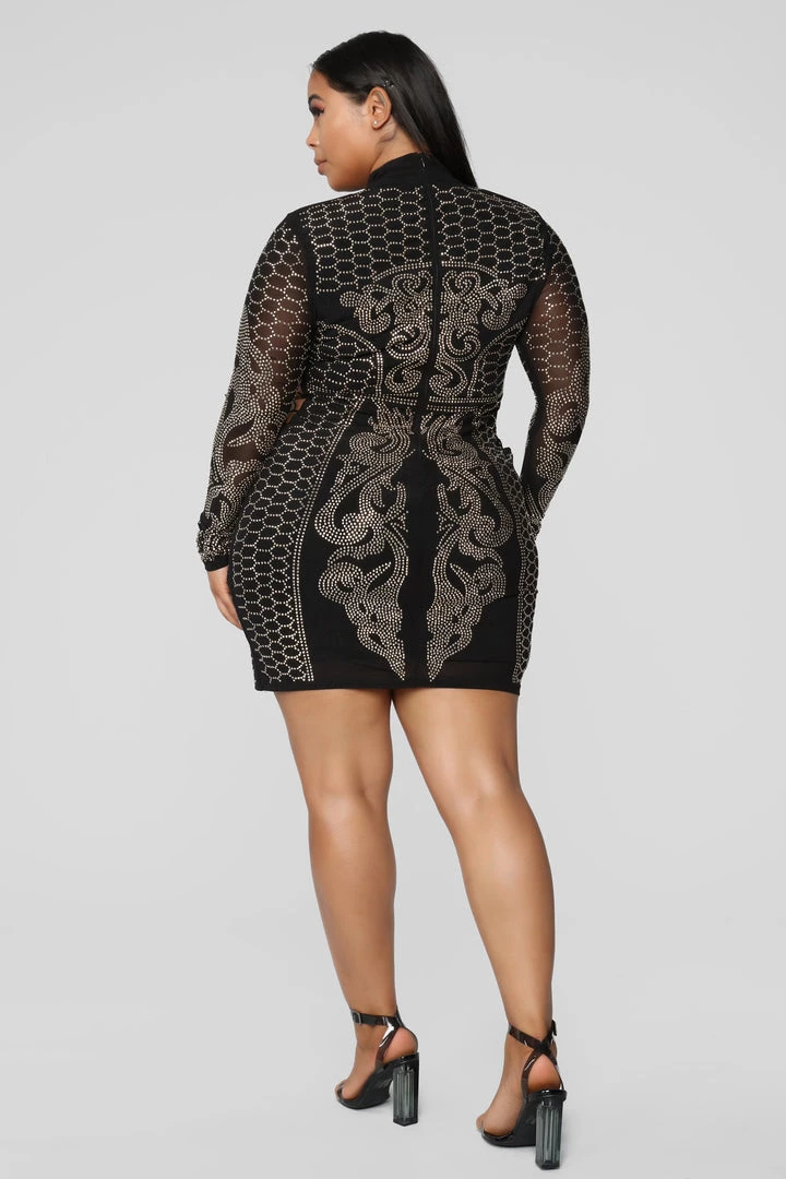 Fashion Nova Dynasty Studded Dress - Black Influencer Looks 9 Fashion Nova Dynasty Studded Dress - Black Influencer Looks