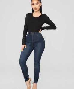Fashion Nova Julia Long Sleeve Top - Black