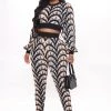 Fashion Nova Don't Try So Sweater Pant Set - Black/combo