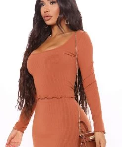Fashion Nova Teddies & Babydolls Dying To Have Mini Bag - Cognac