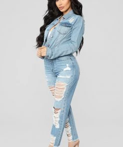 Fashion Nob Denim Craze Jacket - Light Wash