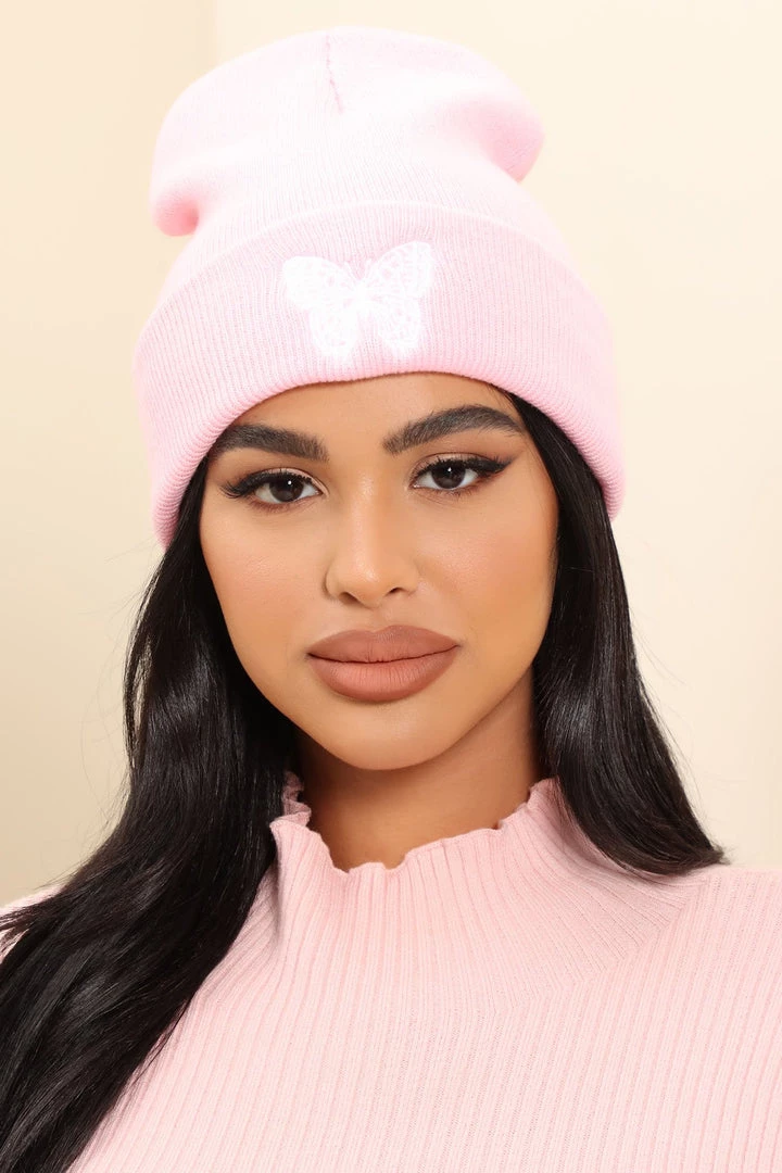 FashionNob Butterfly Princess Beanie - Pink 1 FashionNob Butterfly Princess Beanie - Pink