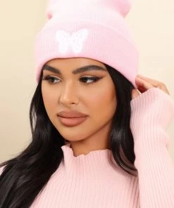FashionNob Butterfly Princess Beanie - Pink 5 FashionNob Butterfly Princess Beanie - Pink