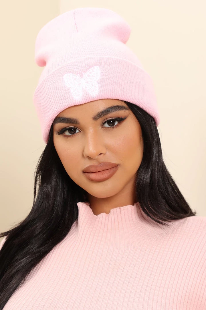 FashionNob Butterfly Princess Beanie - Pink 2 FashionNob Butterfly Princess Beanie - Pink