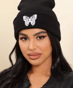 FashionNob Butterfly Princess Beanie - Black Best Sellers