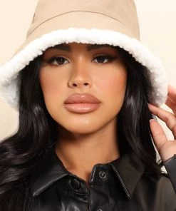Fashion Nova Got You Staring Bucket Hat - Nude