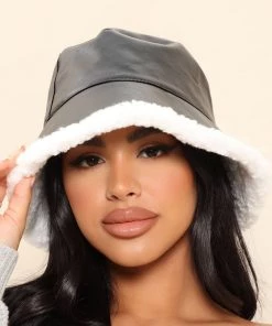 Fashion Nova New Today Got You Staring Bucket Hat - Black