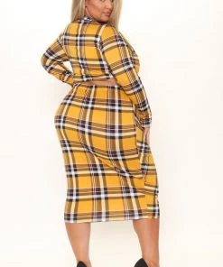 FashionNob SETS All Caught Up Plaid Skirt Set - Mustard/combo 13 FashionNob SETS All Caught Up Plaid Skirt Set - Mustard/combo