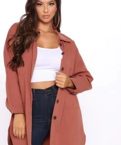 Fashion Nob Daleyza Shacket - Rust