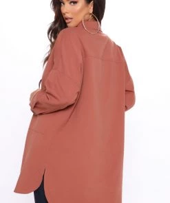 Fashion Nob Daleyza Shacket - Rust