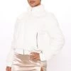Fashion Nob Andi Faux Fur Bomber Jacket - Ivory