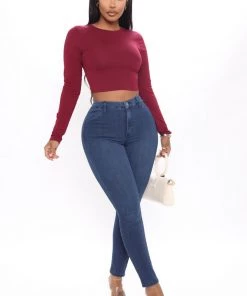Fashion Nova Robin Long Sleeve Top - Wine Teddies & Babydolls 7 Fashion Nova Robin Long Sleeve Top - Wine Teddies & Babydolls