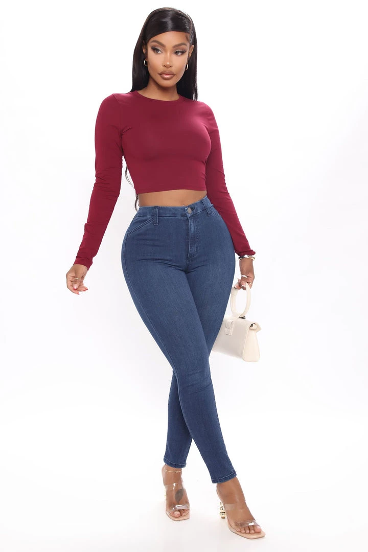 Fashion Nova Robin Long Sleeve Top - Wine Teddies & Babydolls 2 Fashion Nova Robin Long Sleeve Top - Wine Teddies & Babydolls