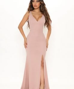 Fashion Nova DRESSES Jessica Maxi Dress - Mocha