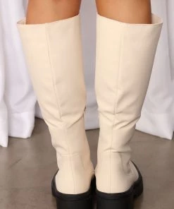 Fashion Nova In My Prime Knee High Boots - Cream SHOES 7 Fashion Nova In My Prime Knee High Boots - Cream SHOES