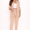 Fashion Nova Mila Blazer Set - Taupe