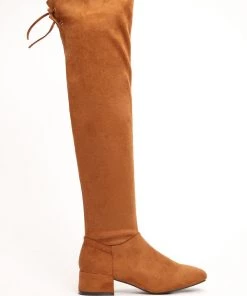 FashionNob Actions Please Flat Boot - Chestnut