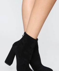 Fashion Nova Best Sellers Who Said Bootie - Black