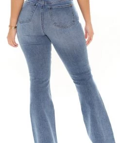 Fashion Nova She's Got Class Flare Jeans - Medium Blue Wash