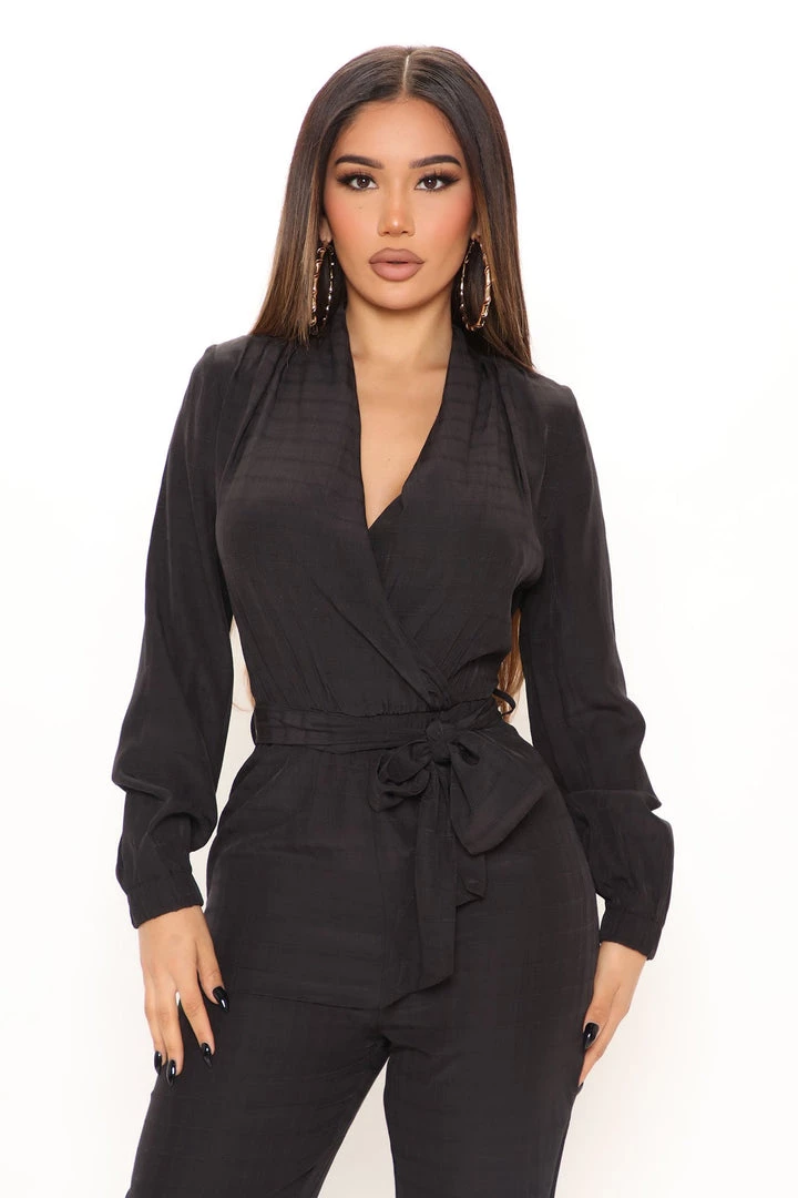 Fashion Nova Office Babe Waiting On You Jumpsuit - Black 2 Fashion Nova Office Babe Waiting On You Jumpsuit - Black