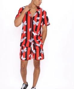 Mysite New Today Too Fly For This Volley Trunk - Red/Black