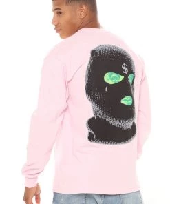 Fashion Nova Dirty Money Long Sleeve Tee - Pink Coming Soon