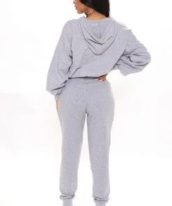 Fashion Nova Latest And Greatest French Terry II Hoodie - Heather Grey Teddies & Babydolls