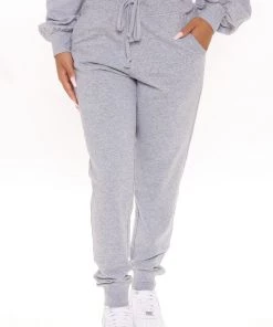 Fashion Nova Lounge Sets Latest And Greatest French Terry Jogger - Heather Grey