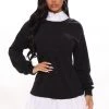 Fashion Nova Office Babe Preppy Attitude Sweater Mini Dress - Charcoal