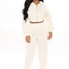 FashionNob Casual Daze Jogger Set - Cream