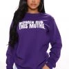 Fashion Nova Teddies & Babydolls Ran By Women Long Sleeve Tee - Purple