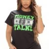 Fashion Nova Money Talks Top - Black
