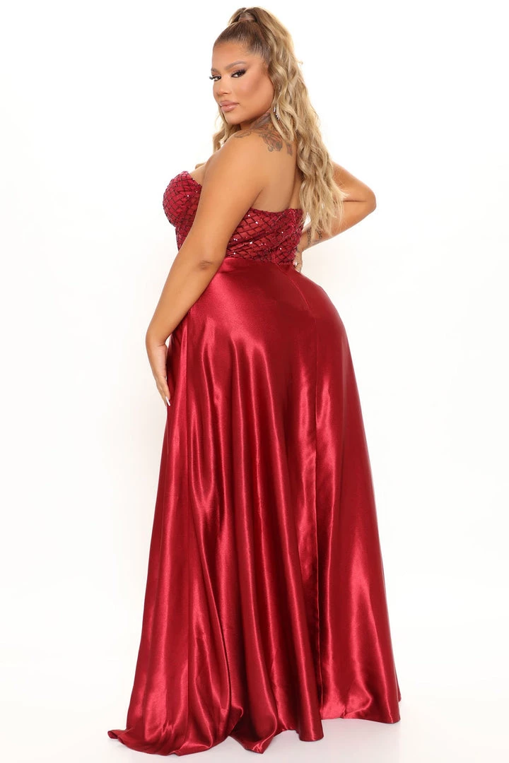 Fashion Nova Live For Tonight Satin Maxi Gown - Burgundy DRESSES 7 Fashion Nova Live For Tonight Satin Maxi Gown - Burgundy DRESSES
