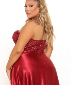 Fashion Nova Live For Tonight Satin Maxi Gown - Burgundy DRESSES 15 Fashion Nova Live For Tonight Satin Maxi Gown - Burgundy DRESSES