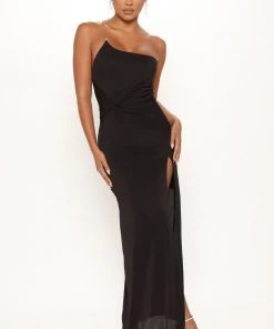 FashionNob Avah Maxi Dress - Black DRESSES