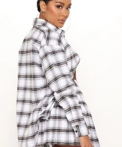 Fashion Nova Just For You Plaid Skirt Set - White/combo 11 Fashion Nova Just For You Plaid Skirt Set - White/combo