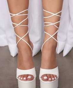 Mysite That's So Groovy Platform Heels - White