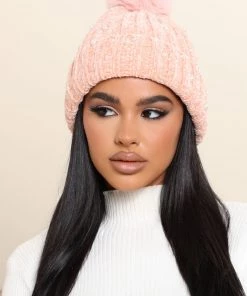 FashionNob Aspen For The Weekend Beanie - Blush