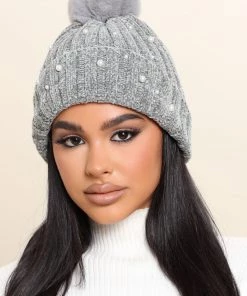 FashionNob Aspen For The Weekend Beanie - Grey Teddies & Babydolls