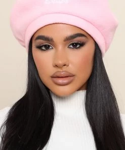 Fashion Nova Yes Im Spoiled Beret Hat - Pink New Today