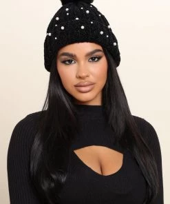 FashionNob Aspen For The Weekend Beanie - Black Teddies & Babydolls
