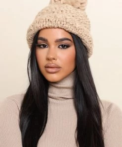 Fashion Nova Cozy On Up Beanie - Nude Teddies & Babydolls